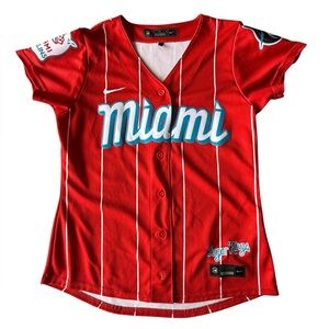 Miami Marlins City Connect-Cuba Sugar Kings Jersey, Women’s Medium MLB